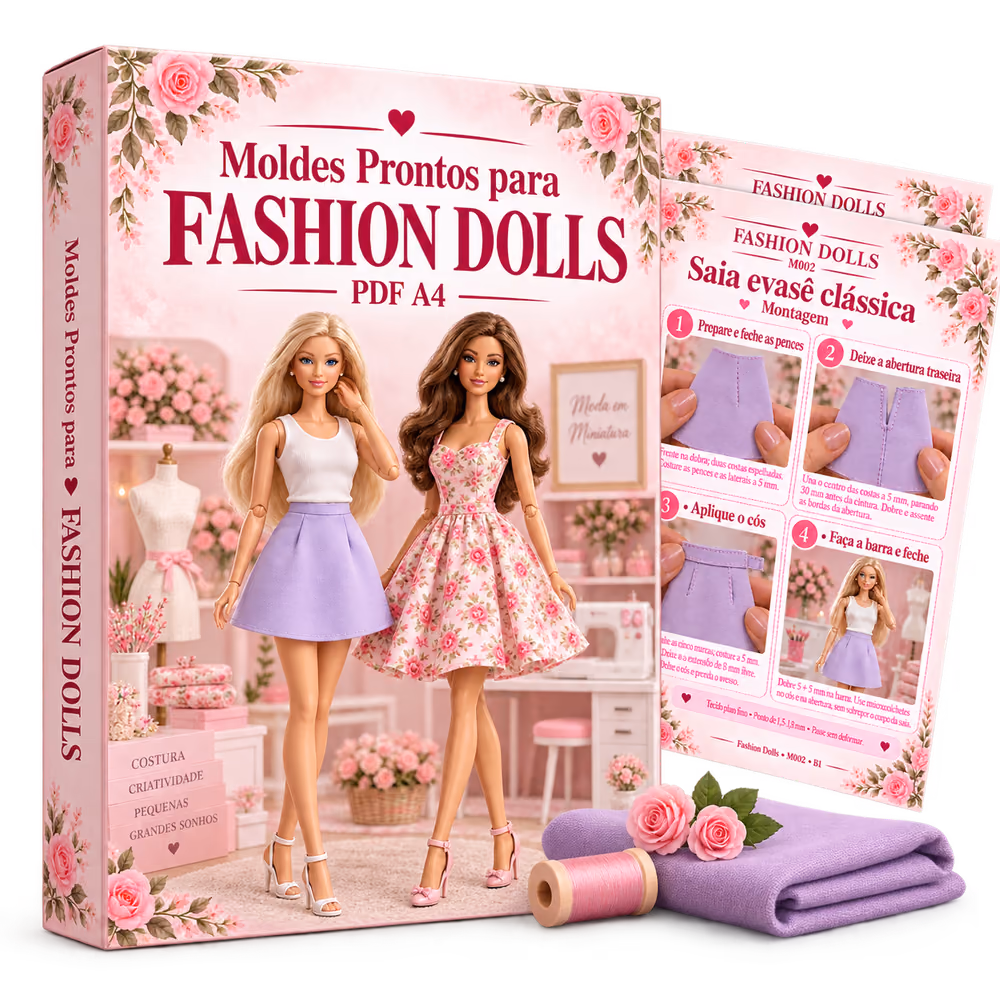 Moldes Prontos para Fashion Dolls — Plano Básico