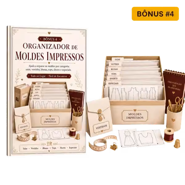 Imagem do b&ocirc;nus Organizador de Moldes Impressos