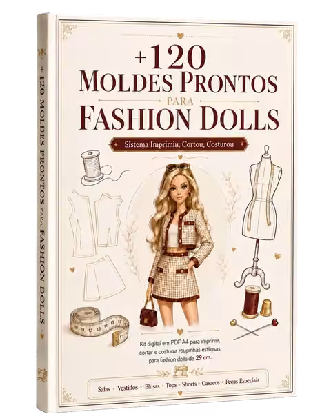 Produto principal Moldes Prontos para Fashion Dolls do Plano B&aacute;sico